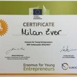 Dr. Zver postal ambasador programa Erasmus za mlade podjetnike