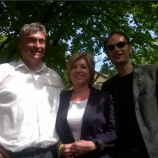 Dr. Milan Zver, Romana Tomc in mag. Anže Logar na pikniku Svetniškega kluba SDS v Ljubljani Dr. Milan Zver, Romana Tomc in mag. Anže Logar na pikniku Svetniškega kluba SDS v Ljubljani